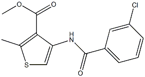 methyl 4-[(3-chlorobenzoyl)amino]-2-methylthiophene-3-carboxylate 结构式