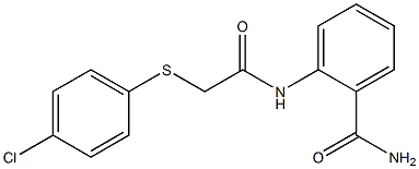 2-({2-[(4-chlorophenyl)sulfanyl]acetyl}amino)benzenecarboxamide 结构式