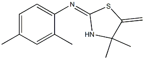 N1-(4,4-dimethyl-5-methylidene-1,3-thiazolan-2-yliden)-2,4-dimethylaniline 结构式