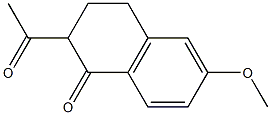 2-acetyl-6-methoxy-1,2,3,4-tetrahydronaphthalen-1-one 结构式