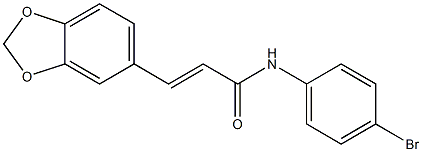 N1-(4-bromophenyl)-3-(1,3-benzodioxol-5-yl)acrylamide 结构式