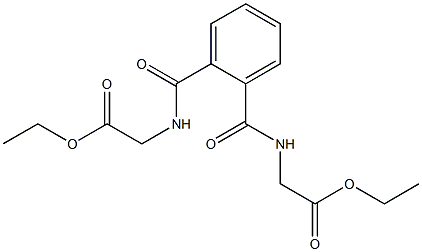 ethyl 2-[(2-{[(2-ethoxy-2-oxoethyl)amino]carbonyl}benzoyl)amino]acetate 结构式