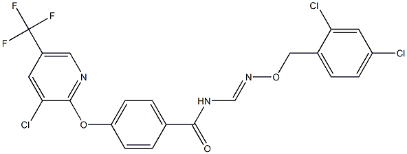 4-{[3-chloro-5-(trifluoromethyl)-2-pyridinyl]oxy}-N-({[(2,4-dichlorobenzyl)oxy]imino}methyl)benzenecarboxamide 结构式