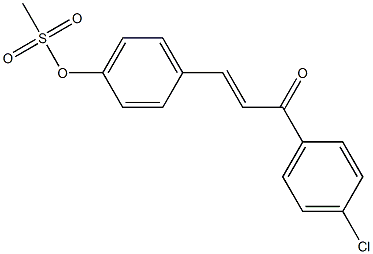 4-[(E)-3-(4-chlorophenyl)-3-oxo-1-propenyl]phenyl methanesulfonate 结构式