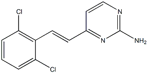 4-(2,6-dichlorostyryl)pyrimidin-2-amine 结构式