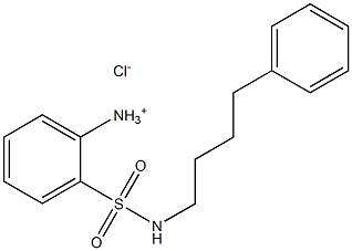 2-{[(4-phenylbutyl)amino]sulfonyl}benzenaminium chloride 结构式