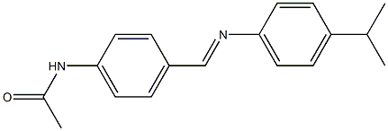 N1-(4-{[(4-isopropylphenyl)imino]methyl}phenyl)acetamide 结构式