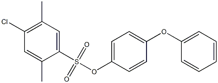 4-phenoxyphenyl 4-chloro-2,5-dimethylbenzene-1-sulfonate 结构式