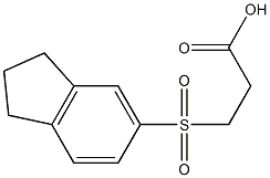 3-(2,3-dihydro-1H-inden-5-ylsulfonyl)propanoic acid 结构式