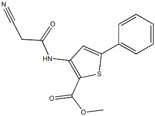 methyl 3-[(2-cyanoacetyl)amino]-5-phenylthiophene-2-carboxylate 结构式