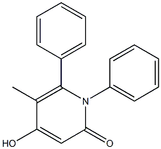 4-hydroxy-5-methyl-1,6-diphenyl-1,2-dihydropyridin-2-one 结构式