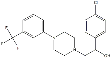 1-(4-chlorophenyl)-2-{4-[3-(trifluoromethyl)phenyl]piperazino}-1-ethanol 结构式