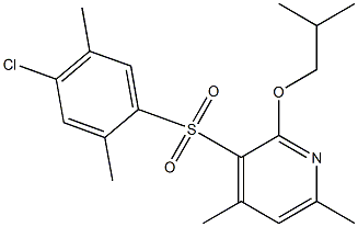 3-[(4-chloro-2,5-dimethylphenyl)sulfonyl]-2-isobutoxy-4,6-dimethylpyridine 结构式