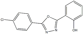 2-[5-(4-chlorophenyl)-1,3,4-oxadiazol-2-yl]benzenol 结构式