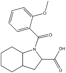 1-(2-methoxybenzoyl)octahydro-1H-indole-2-carboxylic acid 结构式