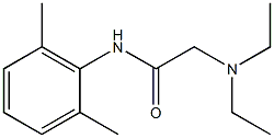 N1-(2,6-dimethylphenyl)-2-(diethylamino)acetamide 结构式