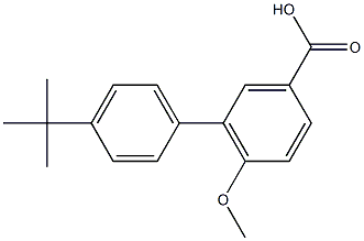 4'-tert-butyl-6-methoxy-1,1'-biphenyl-3-carboxylic acid 结构式