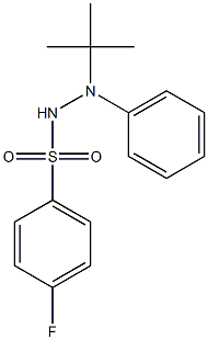 N'-(tert-butyl)-4-fluoro-N'-phenylbenzenesulfonohydrazide 结构式