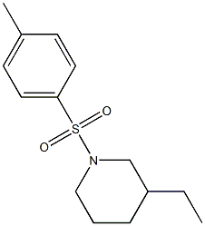 3-ethyl-1-[(4-methylphenyl)sulfonyl]piperidine 结构式