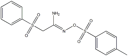 N'-{[(4-methylphenyl)sulfonyl]oxy}-2-(phenylsulfonyl)ethanimidamide 结构式