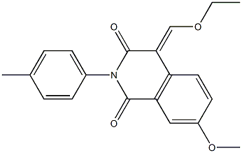 4-(ethoxymethylidene)-7-methoxy-2-(4-methylphenyl)-1,2,3,4-tetrahydroisoquinoline-1,3-dione 结构式