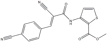 methyl 3-{[2-cyano-3-(4-cyanophenyl)acryloyl]amino}thiophene-2-carboxylate 结构式