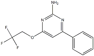 4-phenyl-6-(2,2,2-trifluoroethoxy)pyrimidin-2-amine 结构式