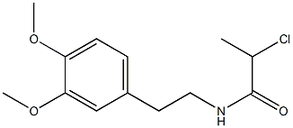 2-chloro-N-(3,4-dimethoxyphenethyl)propanamide 结构式