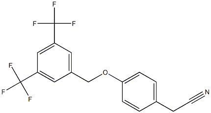 2-(4-{[3,5-di(trifluoromethyl)benzyl]oxy}phenyl)acetonitrile 结构式