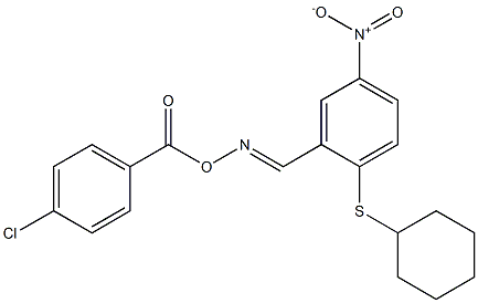 2-({[(4-chlorobenzoyl)oxy]imino}methyl)-1-(cyclohexylsulfanyl)-4-nitrobenzene 结构式