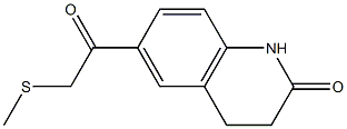 6-[2-(methylthio)acetyl]-1,2,3,4-tetrahydroquinolin-2-one 结构式
