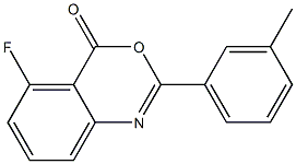 5-fluoro-2-(3-methylphenyl)-4H-3,1-benzoxazin-4-one 结构式