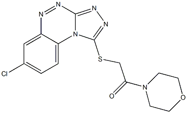2-[(7-chlorobenzo[e][1,2,4]triazolo[3,4-c][1,2,4]triazin-1-yl)thio]-1-morpholinoethan-1-one 结构式