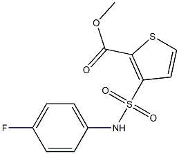 methyl 3-[(4-fluoroanilino)sulfonyl]thiophene-2-carboxylate 结构式