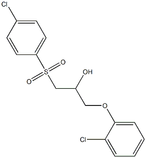 1-(2-chlorophenoxy)-3-[(4-chlorophenyl)sulfonyl]-2-propanol 结构式