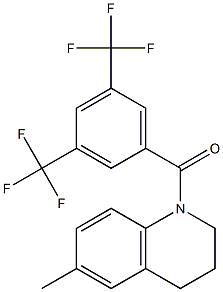 [3,5-di(trifluoromethyl)phenyl](6-methyl-1,2,3,4-tetrahydroquinolin-1-yl)methanone 结构式