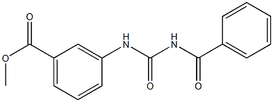 methyl 3-{[(benzoylamino)carbonyl]amino}benzoate 结构式