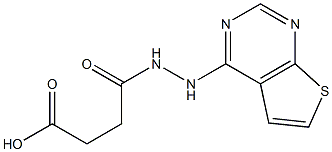 4-oxo-4-(2-thieno[2,3-d]pyrimidin-4-ylhydrazino)butanoic acid 结构式