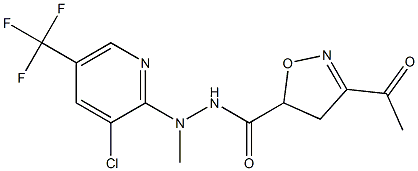 3-acetyl-N'-[3-chloro-5-(trifluoromethyl)-2-pyridinyl]-N'-methyl-4,5-dihydro-5-isoxazolecarbohydrazide 结构式