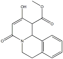 methyl 2-hydroxy-4-oxo-1,6,7,11b-tetrahydro-4H-pyrido[2,1-a]isoquinoline-1-carboxylate 结构式