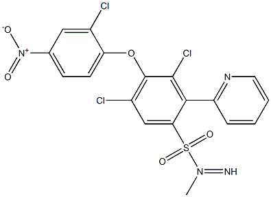 N1-imino(2-pyridyl)methyl-3,5-dichloro-4-(2-chloro-4-nitrophenoxy)benzene-1-sulfonamide 结构式