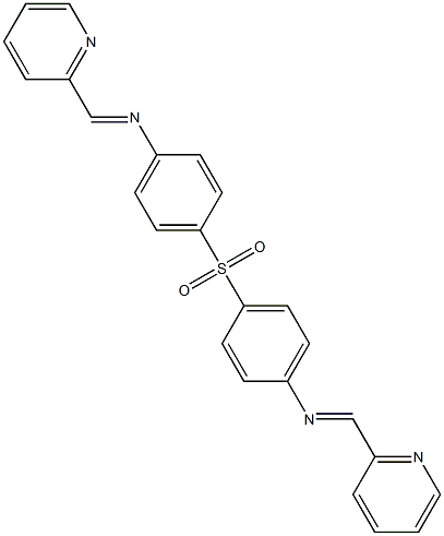 N1-(2-pyridylmethylidene)-4-({4-[(2-pyridylmethylidene)amino]phenyl}sulfonyl)aniline 结构式