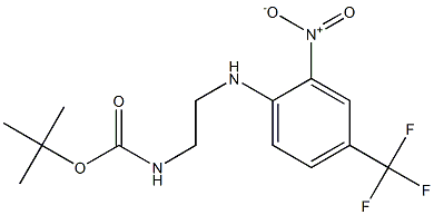 tert-butyl N-{2-[2-nitro-4-(trifluoromethyl)anilino]ethyl}carbamate 结构式