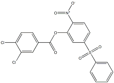 2-nitro-5-(phenylsulfonyl)phenyl 3,4-dichlorobenzoate 结构式