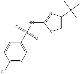 N1-[4-(tert-butyl)-1,3-thiazol-2-yl]-4-chlorobenzene-1-sulfonamide 结构式