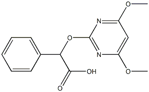 2-[(4,6-dimethoxy-2-pyrimidinyl)oxy]-2-phenylacetic acid 结构式