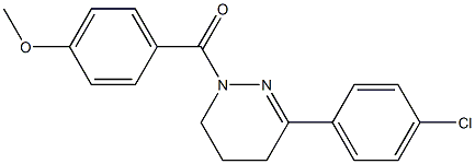 [3-(4-chlorophenyl)-5,6-dihydro-1(4H)-pyridazinyl](4-methoxyphenyl)methanone 结构式