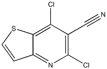 5,7-dichlorothieno[3,2-b]pyridine-6-carbonitrile 结构式