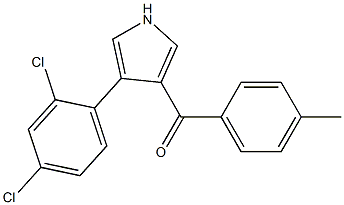 [4-(2,4-dichlorophenyl)-1H-pyrrol-3-yl](4-methylphenyl)methanone 结构式