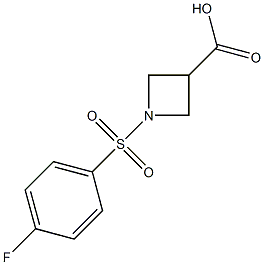 1-[(4-fluorophenyl)sulfonyl]-3-azetanecarboxylic acid 结构式